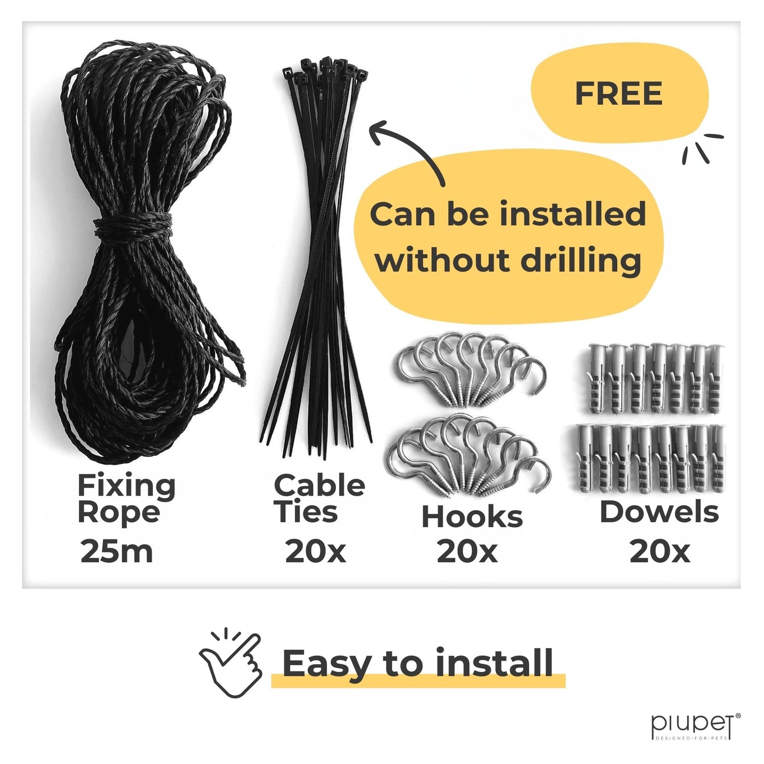 Wire Reinforced Cat Safety Net 8m x 3m