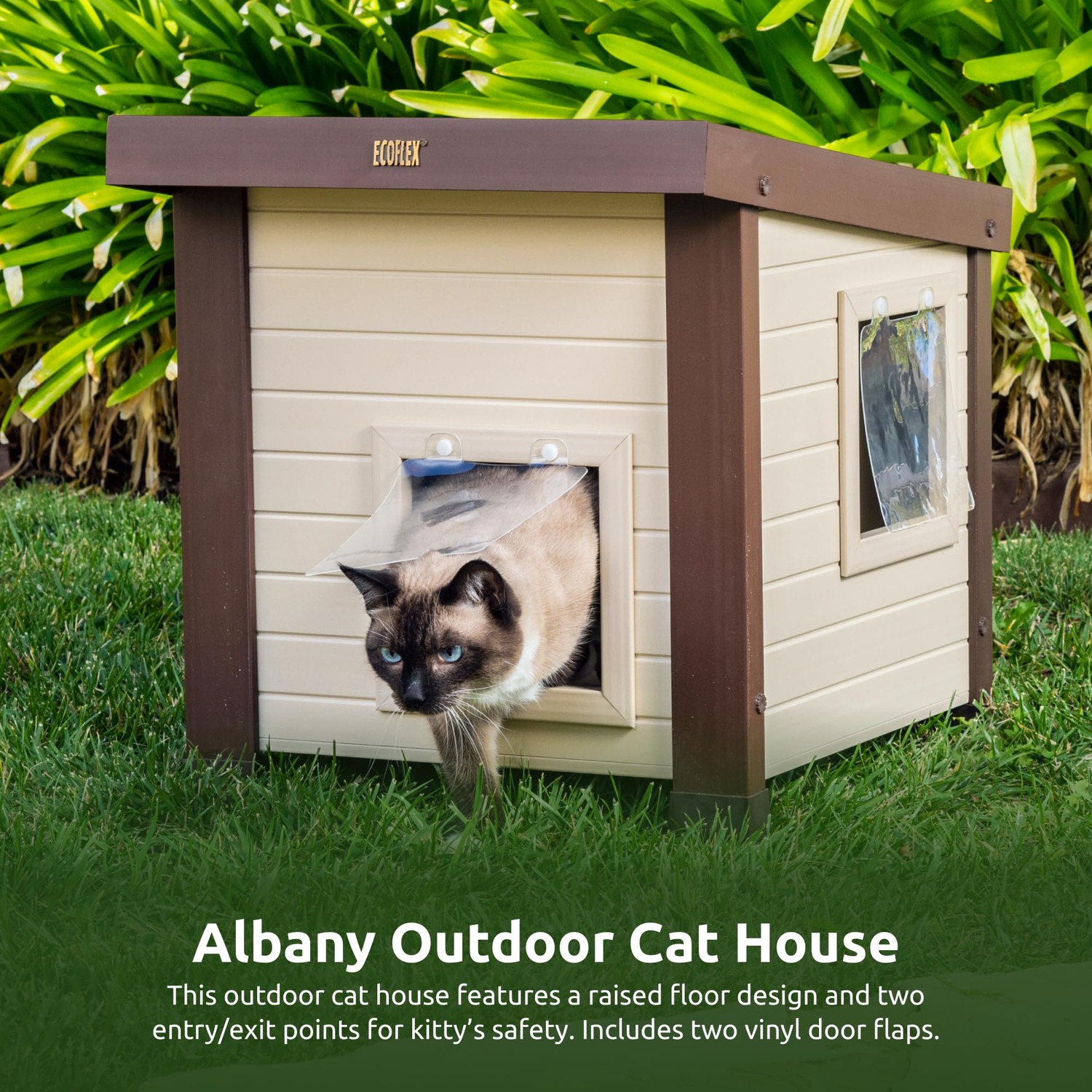 Outdoor Cat House with Two Doors: image 6