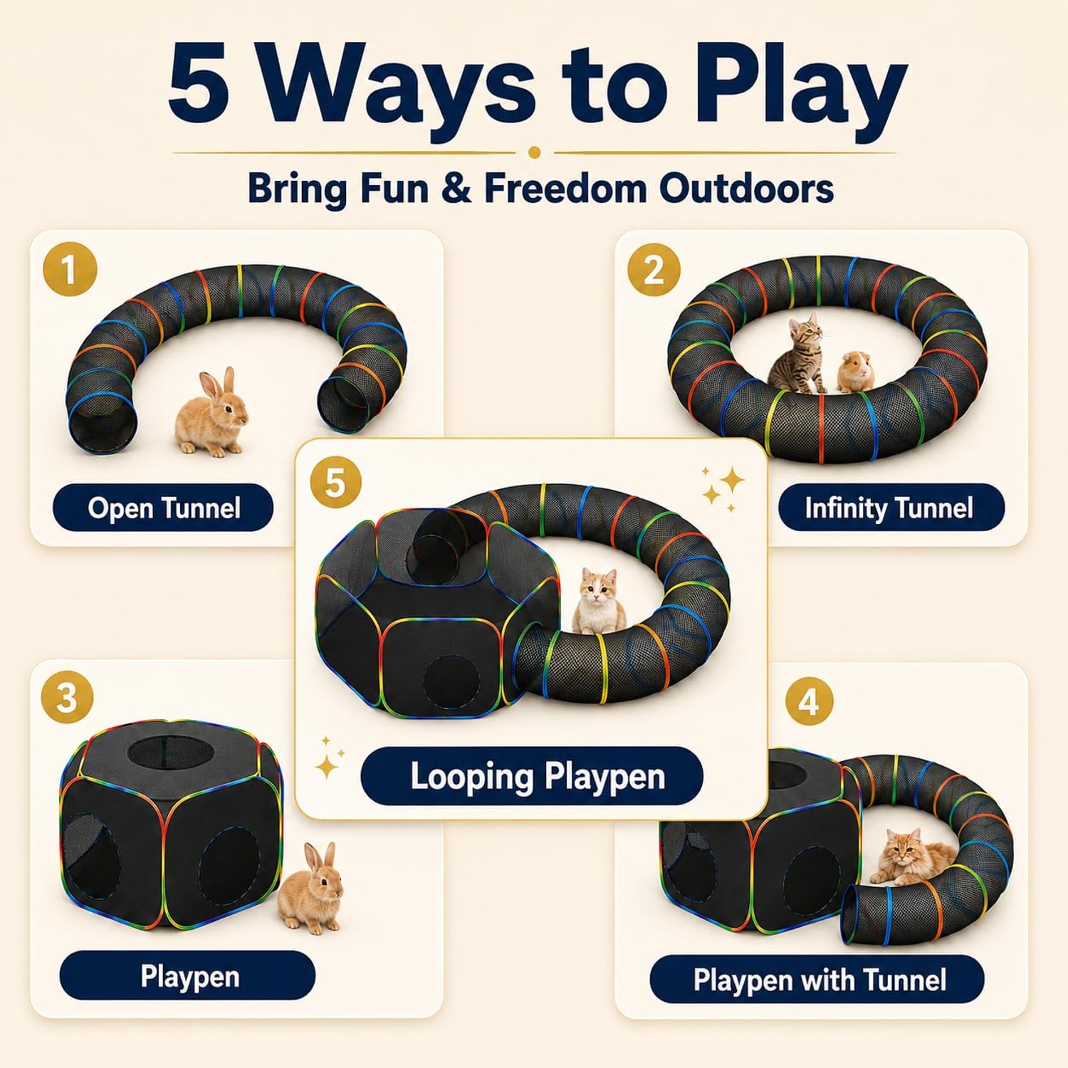Cat Tent and Tunnel Outdoor Enclosure Set: image 3
