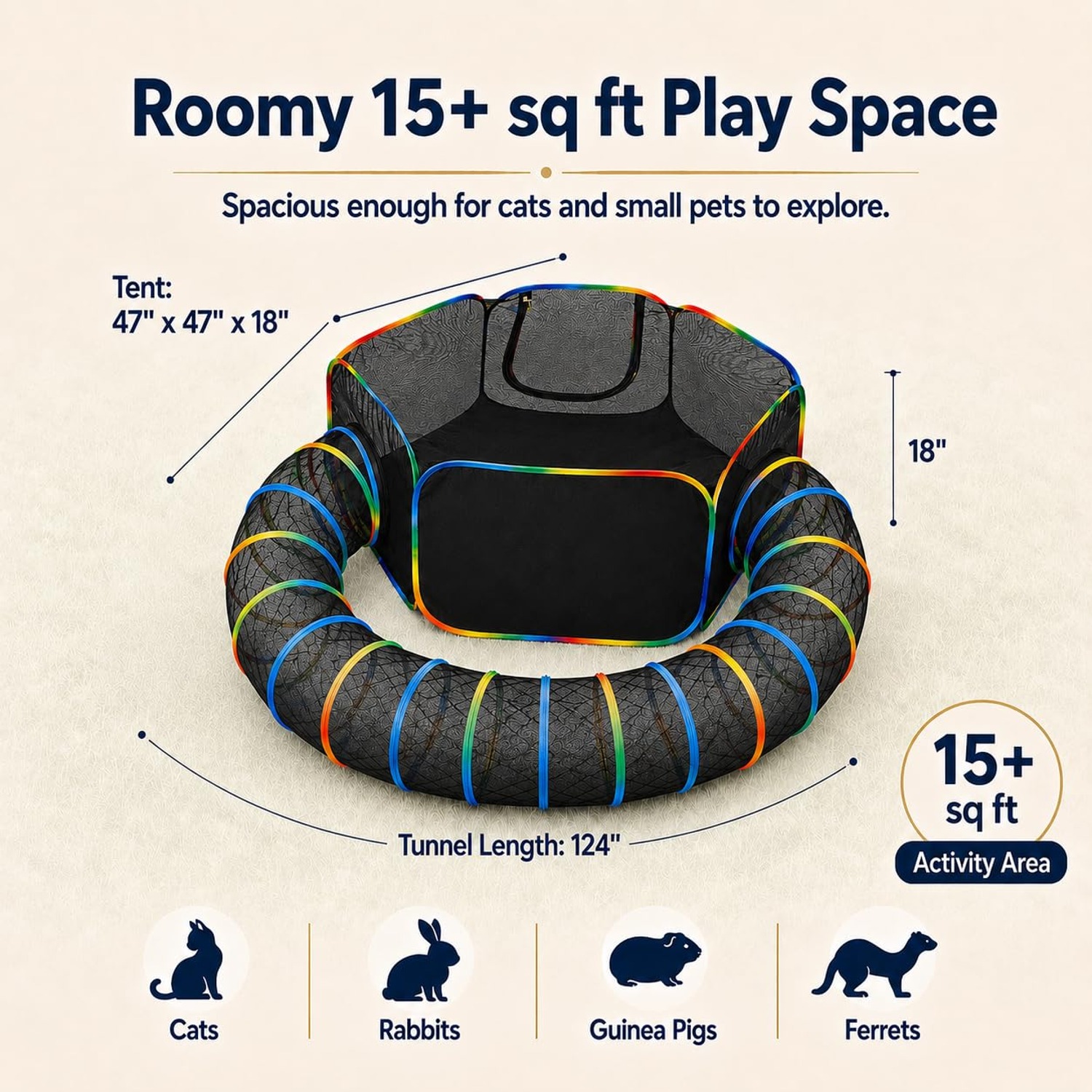 Cat Tent and Tunnel Outdoor Enclosure Set: image 4