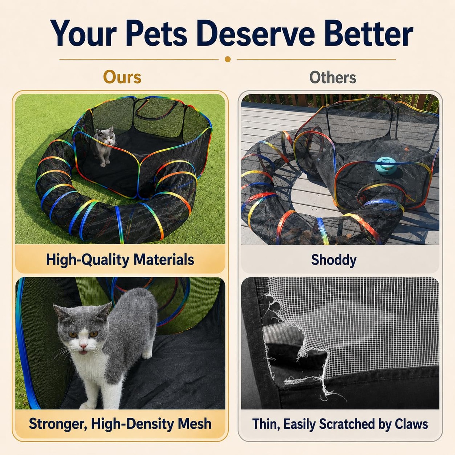 Cat Tent and Tunnel Outdoor Enclosure Set: image 6