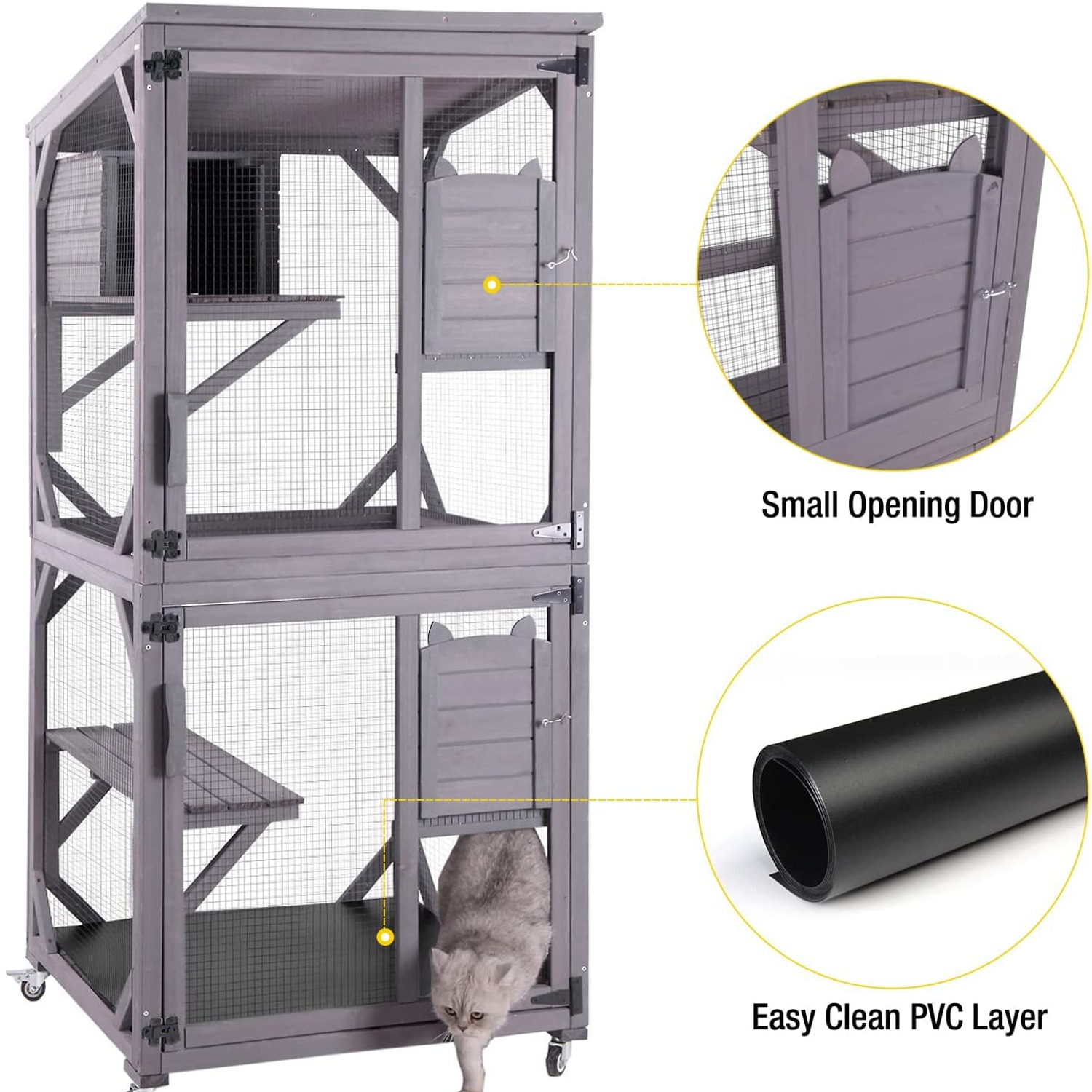 Walk-In Catio Wooden Outdoor Cat Enclosure: image 6
