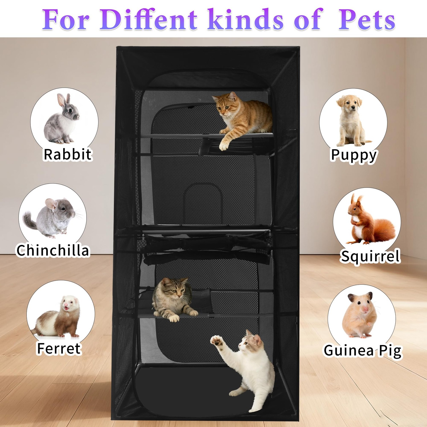 Deblue 4-Tier Window Catio Outdoor Cat Enclosure: image 7